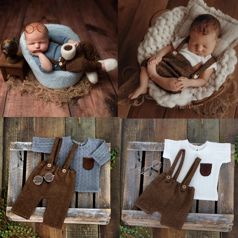 Infant Photography Props Outfit - Accessoires de photographie pour nouveau-nés, tenue