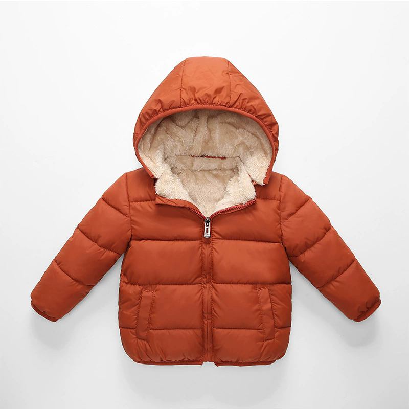 Toddler Boy Winter Fleece Jacket - Veste d'hiver à capuche pour enfants,