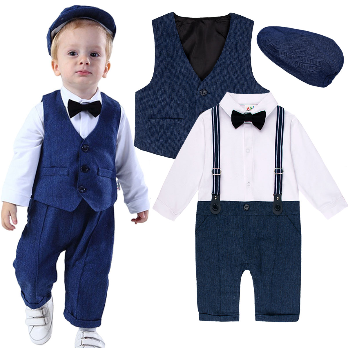 Baby Boy Suit Set Baptism - Ensemble de tenue pour bébé garçon,