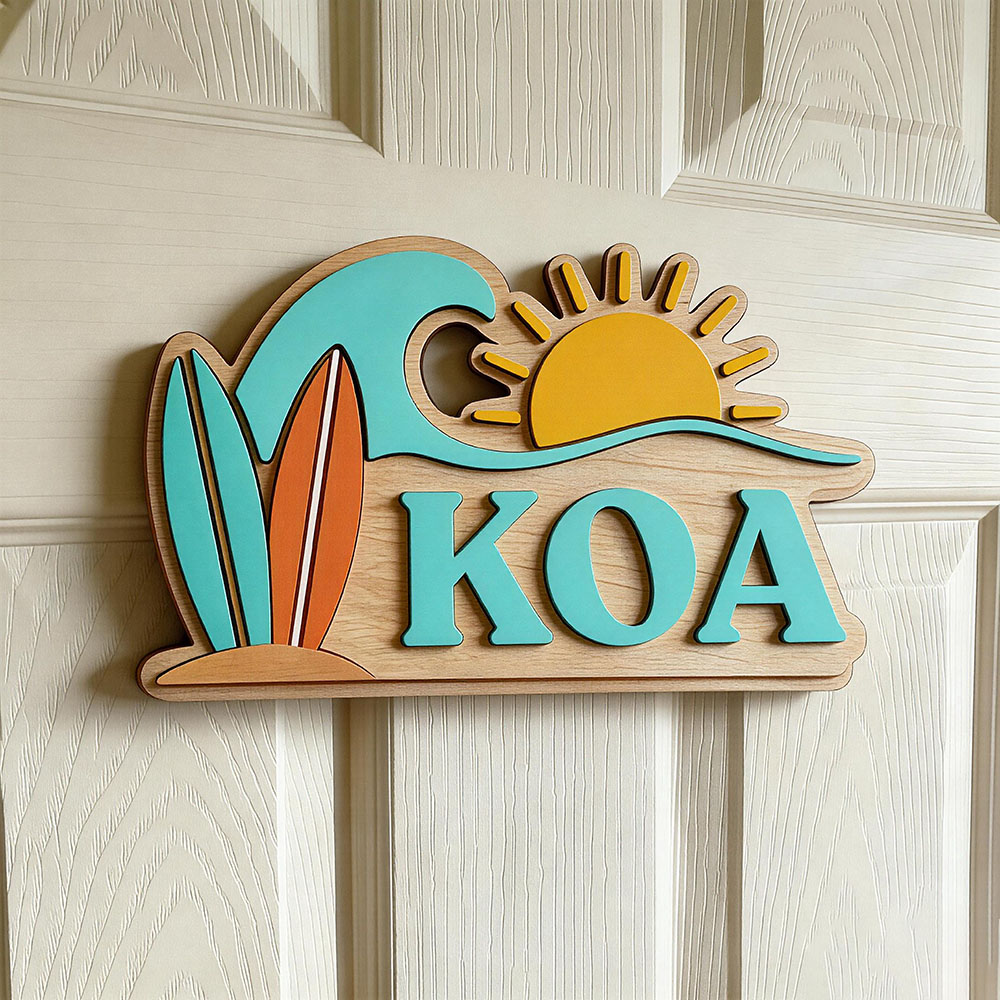 Nursery - Plaque de porte personnalisée en bois