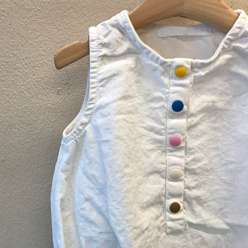 Barboteuse d'été en coton et l - Baby Summer Linen Sleeveless Jumpsuit avis et prix