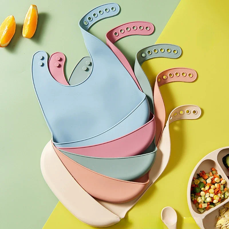 1/3 bavoirs pour bébé réglable - Waterproof Baby Bibs Silicone avis et prix