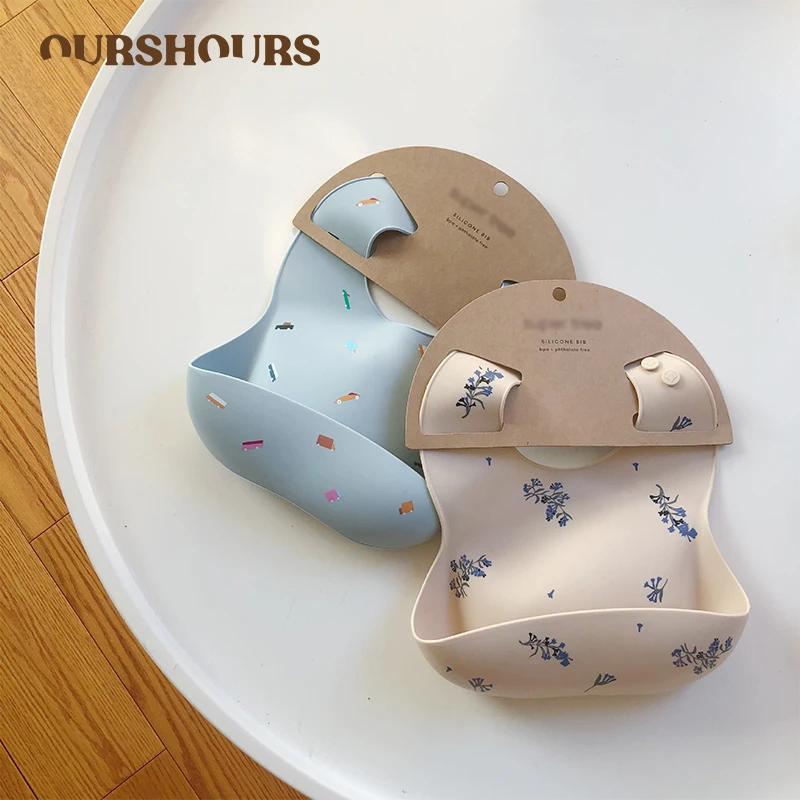 Bavoirs bébé Ins Style imprimé - Waterproof Baby Bibs Silicone avis et prix
