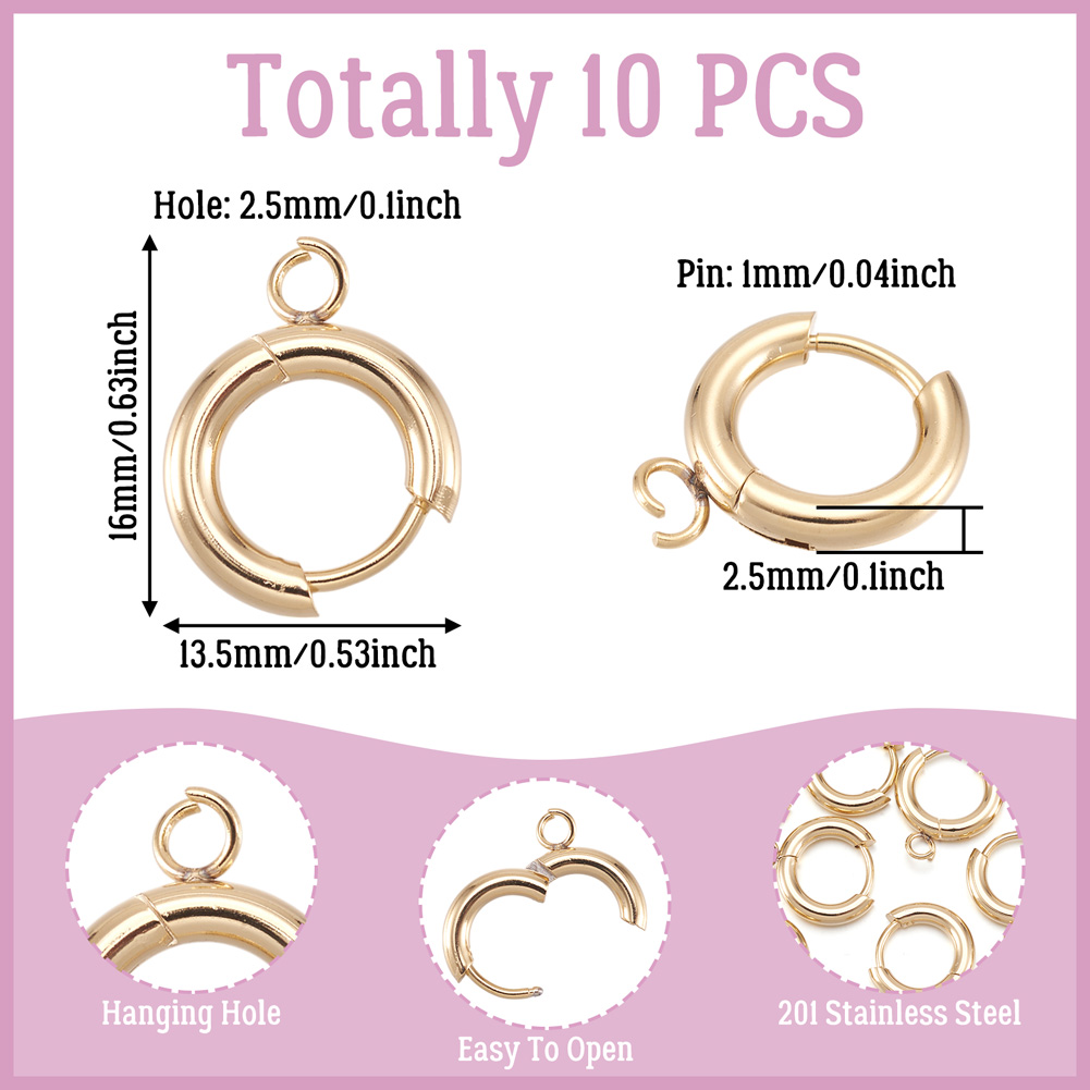 10 crochets d'oreille ronds en - Diapering avis et prix