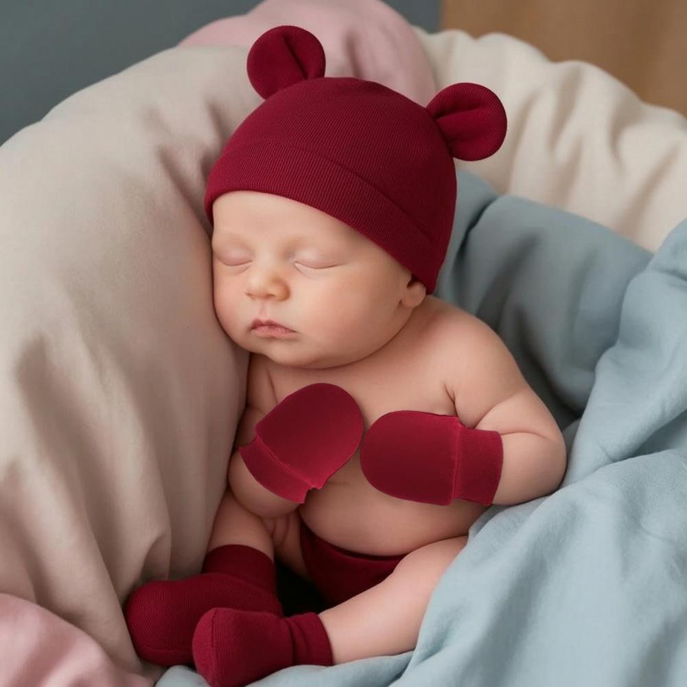 Ensemble bonnet et moufles ant - Infant Beanie Hat With Ears avis et prix