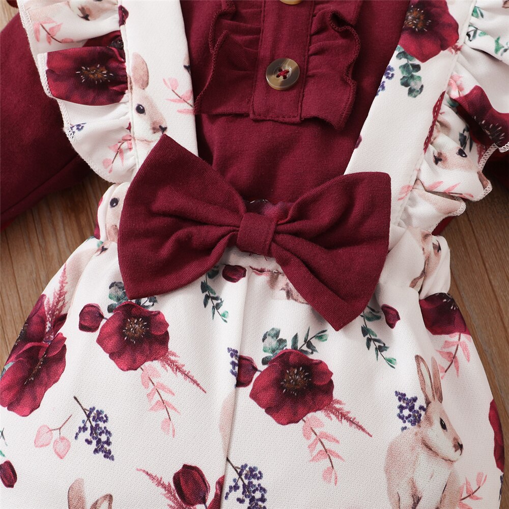 Ensemble de vêtements 3 pièces - Newborn Baby Girl Romper Floral avis et prix